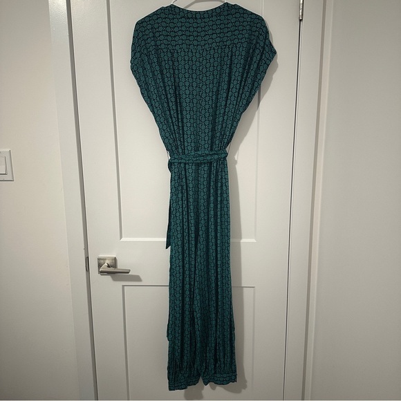 Anthropologie Maeve Blue Teal Patterned Jumpsuit Size Small Women’s - Picture 9 of 13